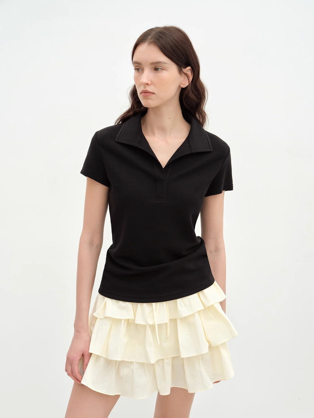 CELINE | Black Polo Tee