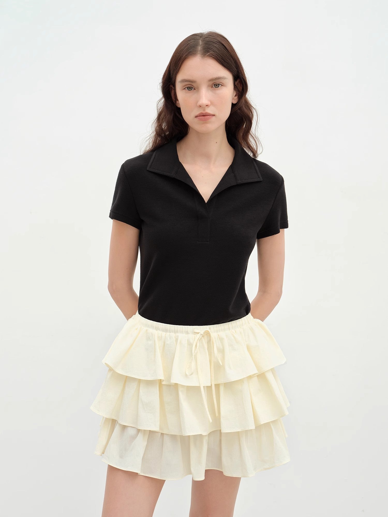 CELINE | Black Polo Tee