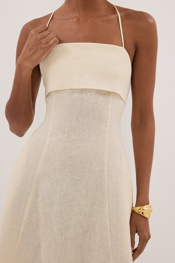 LUNA | Ivory Linen Maxi Dress