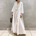 LUNA | Embroidered Cotton Maxi Dress