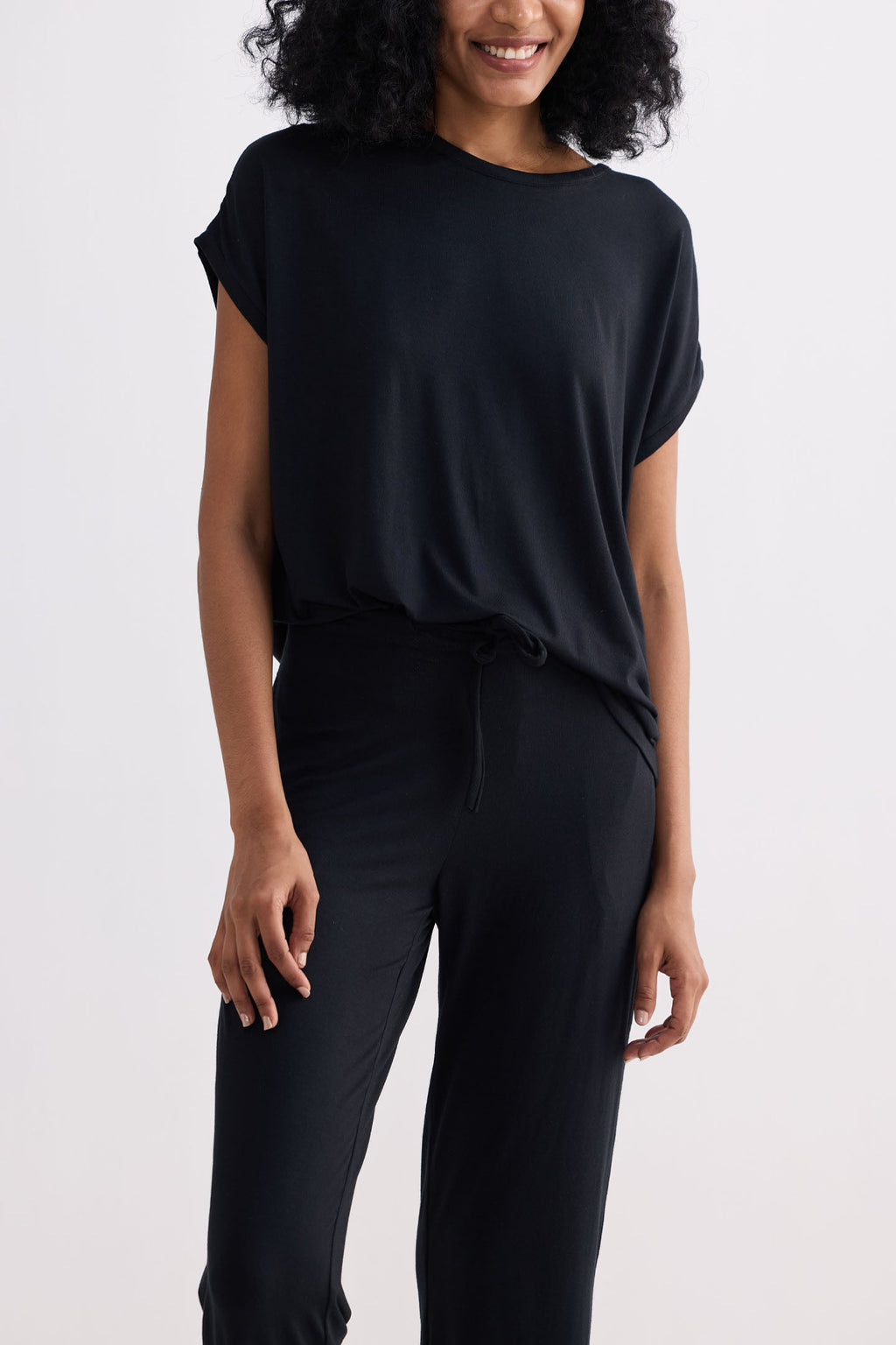 LENA | Everyday Modal Tee Black