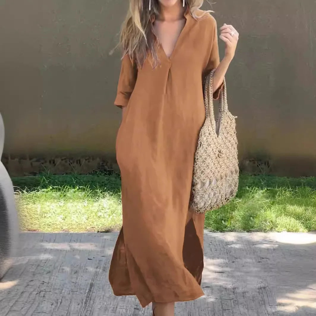 MILA | Relaxed Linen Maxi Dress
