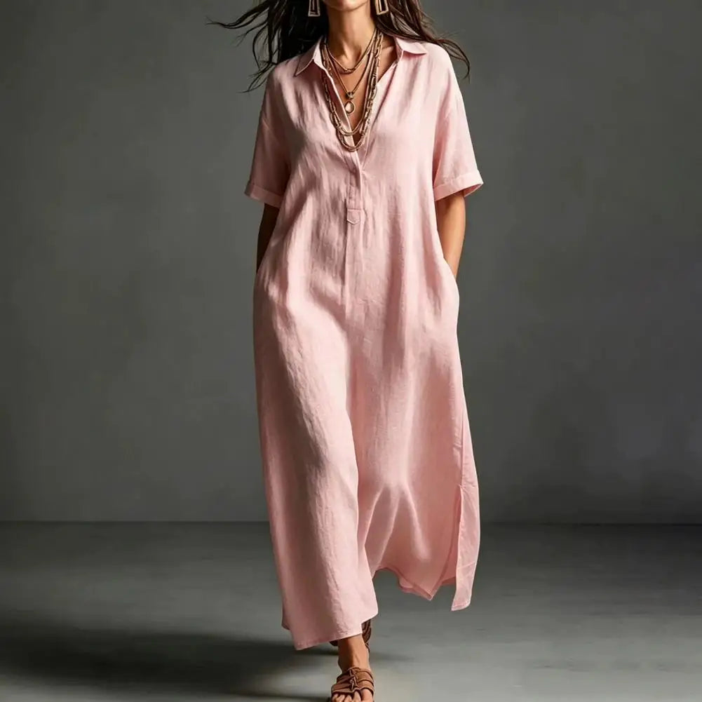 AURA | Relaxed Linen Maxi Dress