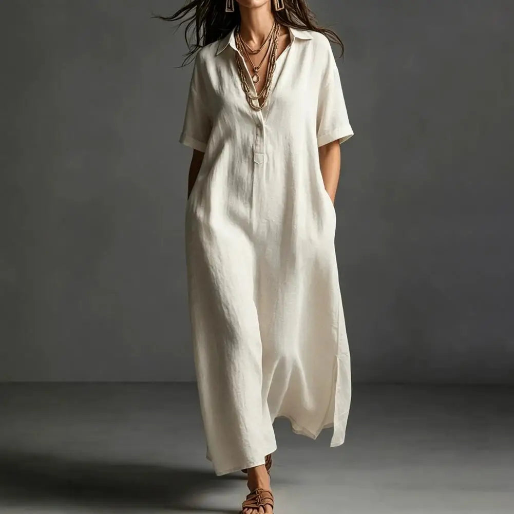 AURA | Relaxed Linen Maxi Dress