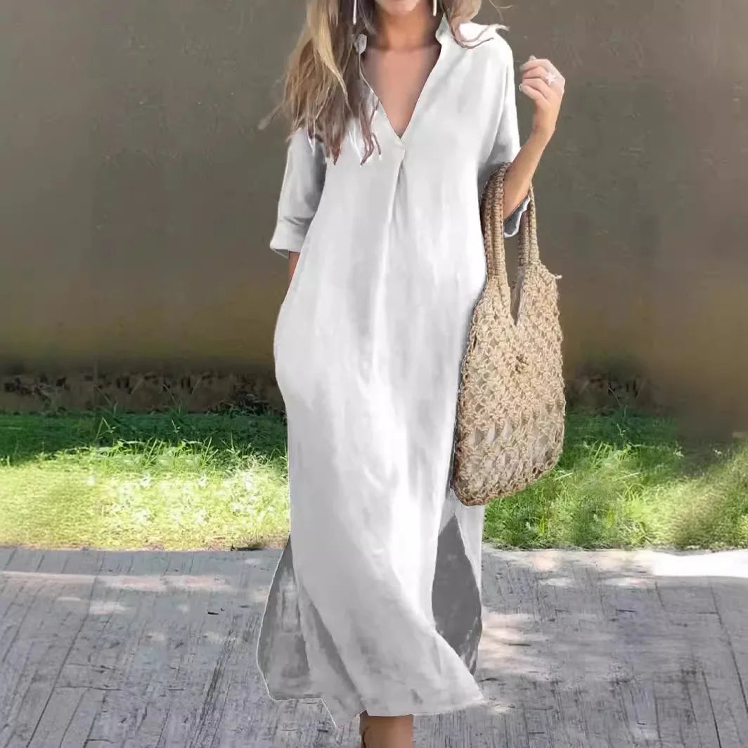 MILA | Relaxed Linen Maxi Dress