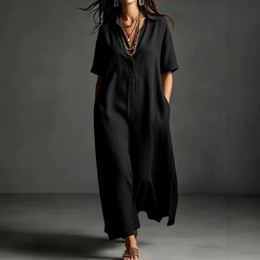 AURA | Relaxed Linen Maxi Dress