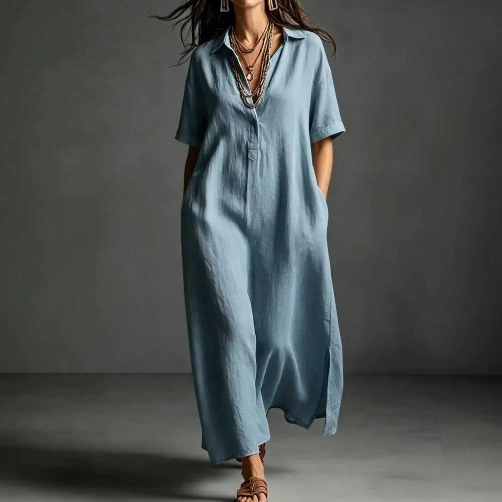 AURA | Relaxed Linen Maxi Dress