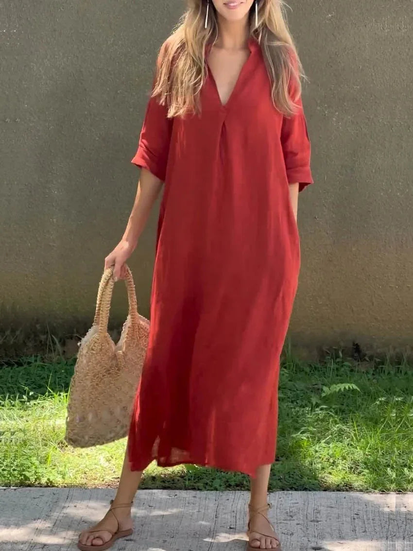 MILA | Relaxed Linen Maxi Dress