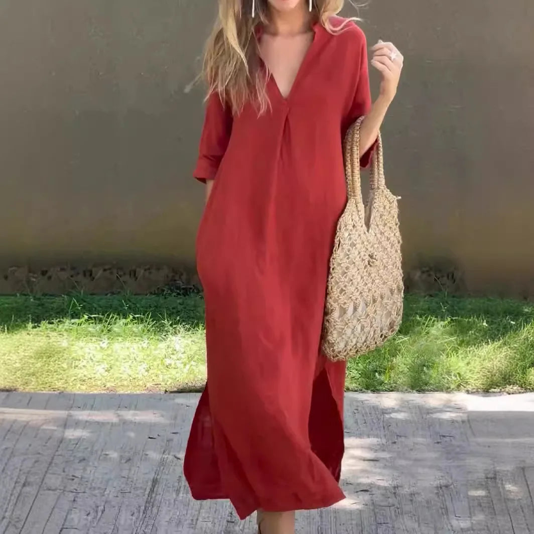 MILA | Relaxed Linen Maxi Dress
