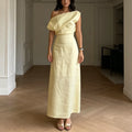 ELARA | Off-Shoulder Linen Maxi Dress