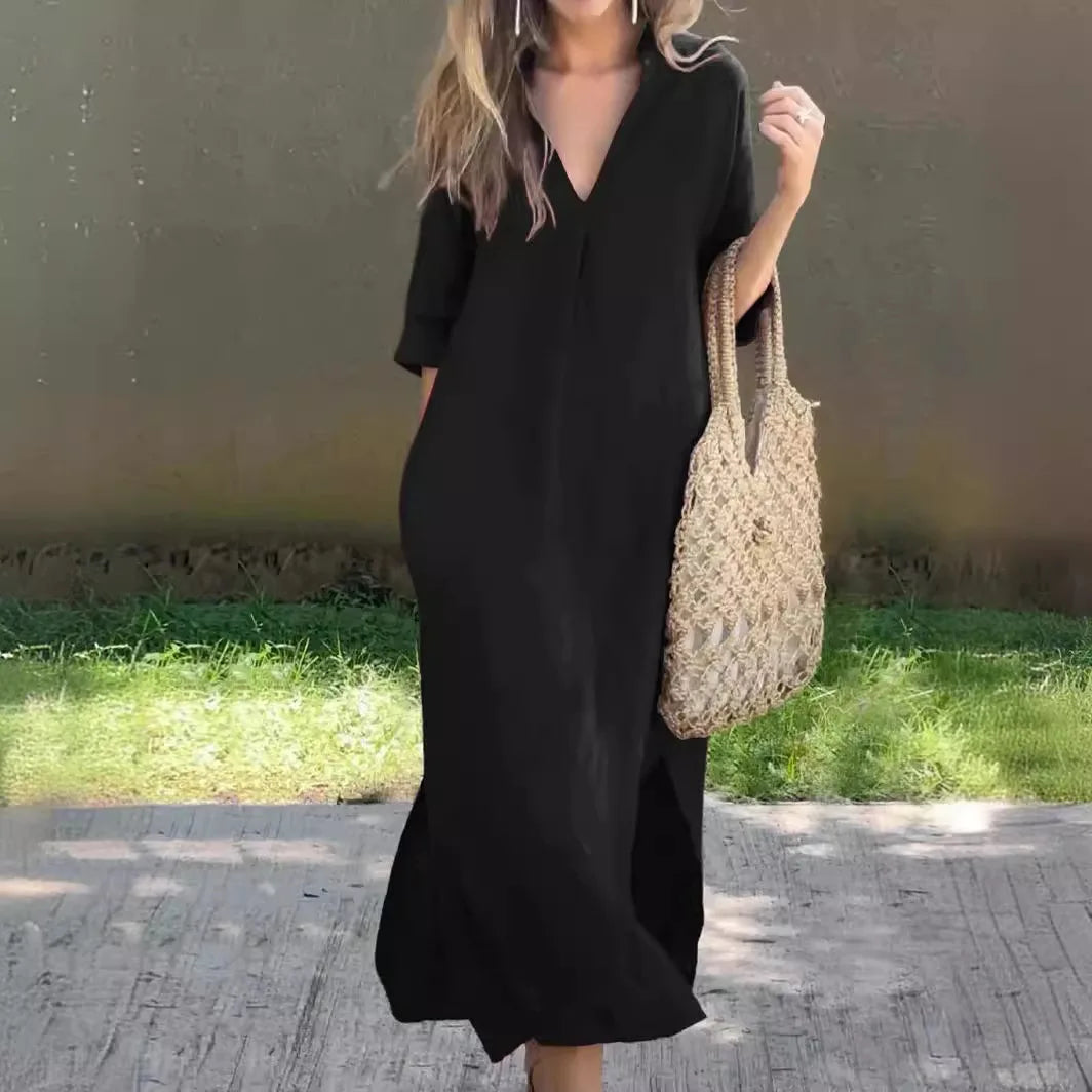 MILA | Relaxed Linen Maxi Dress