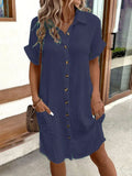 ELENA Linen Shirt Dress