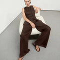 AURELIA | Linen Tailored Vest & Wide Leg Set