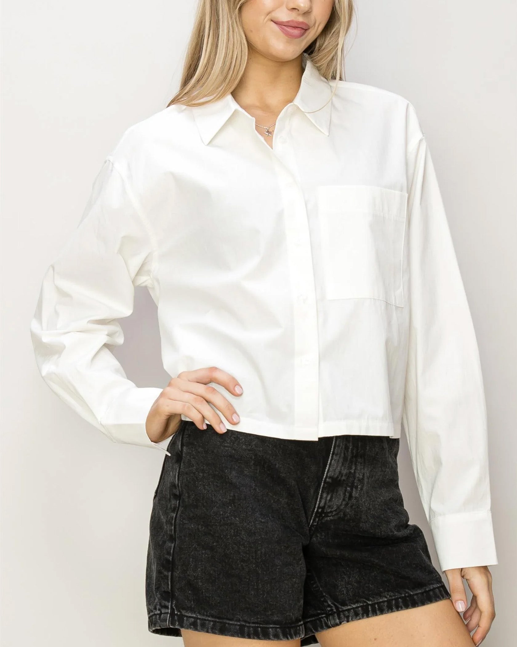 AMELIA | Tailored Crop Shirt