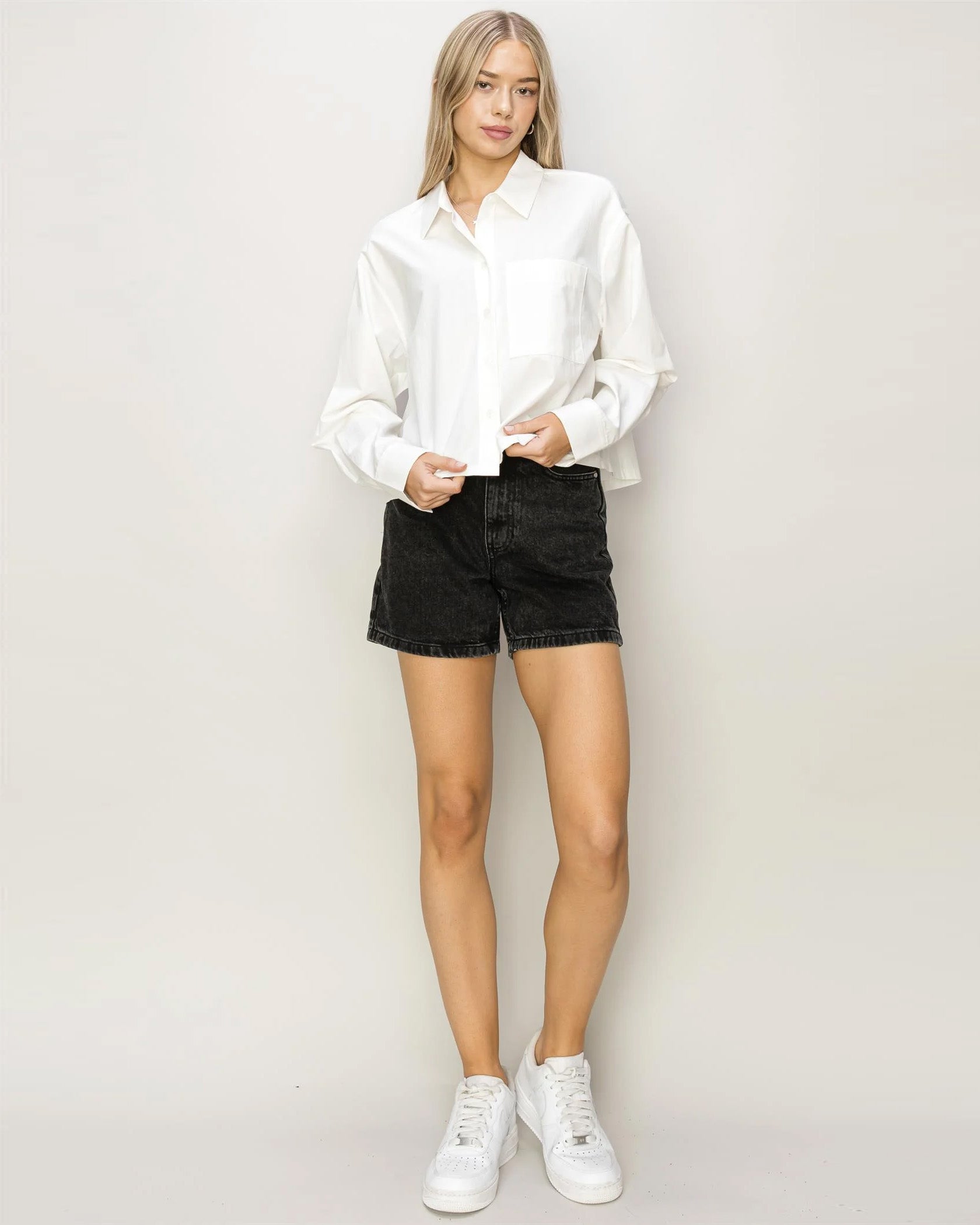 AMELIA | Tailored Crop Shirt