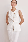 CELINE | Tailored Linen Vest