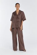 AVA | Chocolate Linen Set