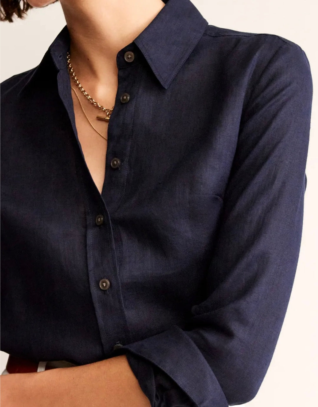 NOA | Navy Linen Shirt