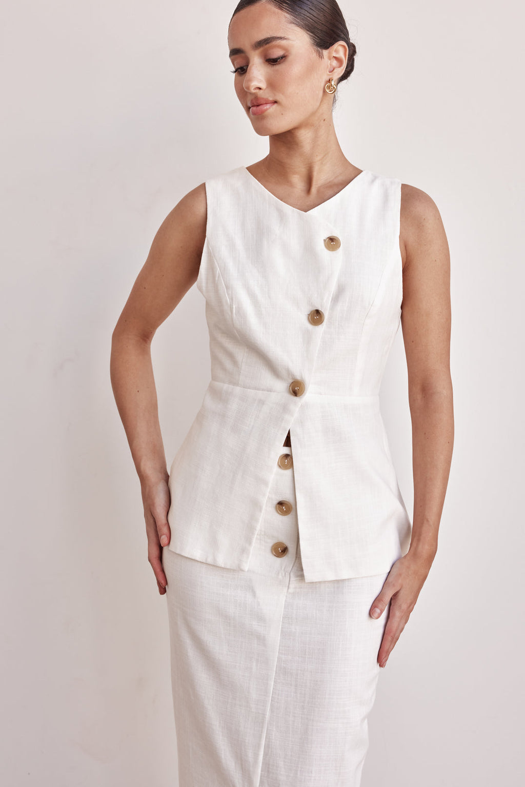 CELINE | Tailored Linen Vest