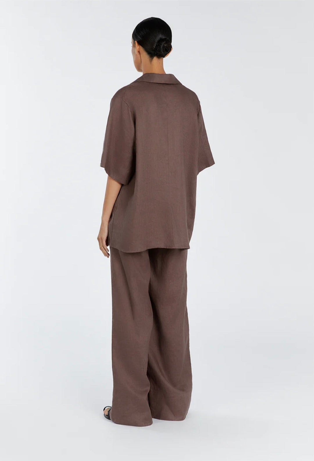 AVA | Chocolate Linen Set