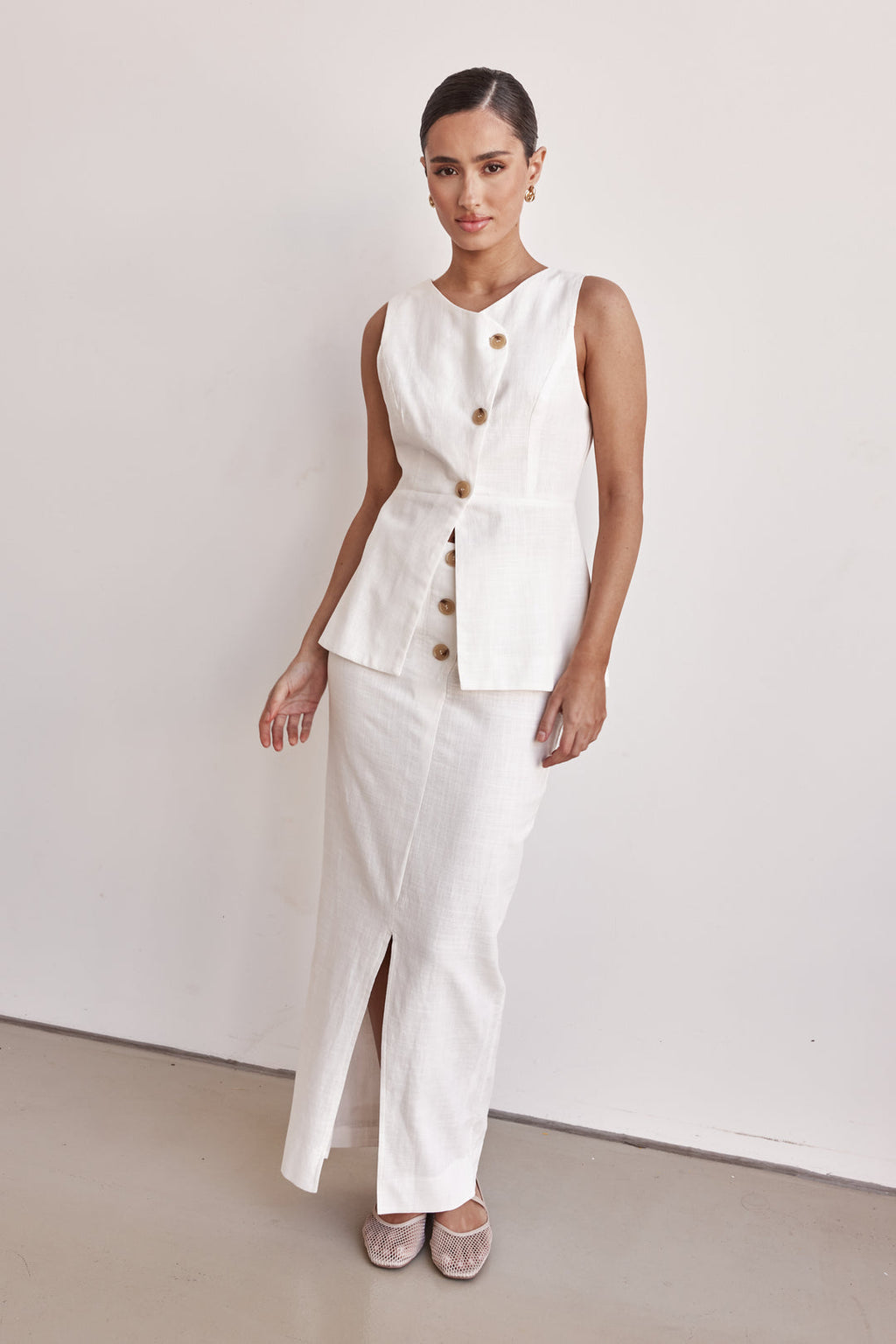 CELINE | Tailored Linen Vest