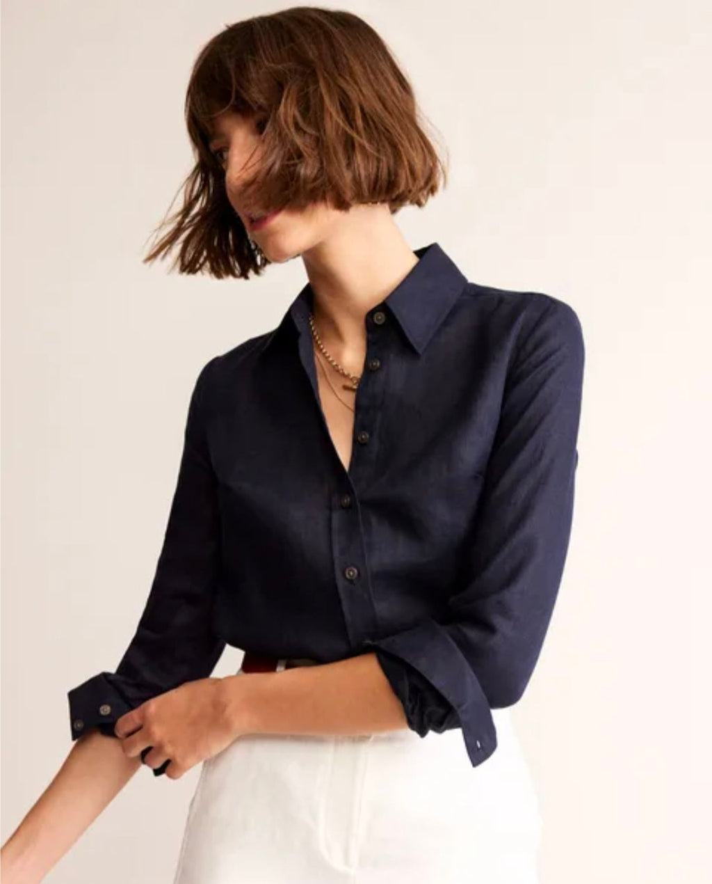 NOA | Navy Linen Shirt