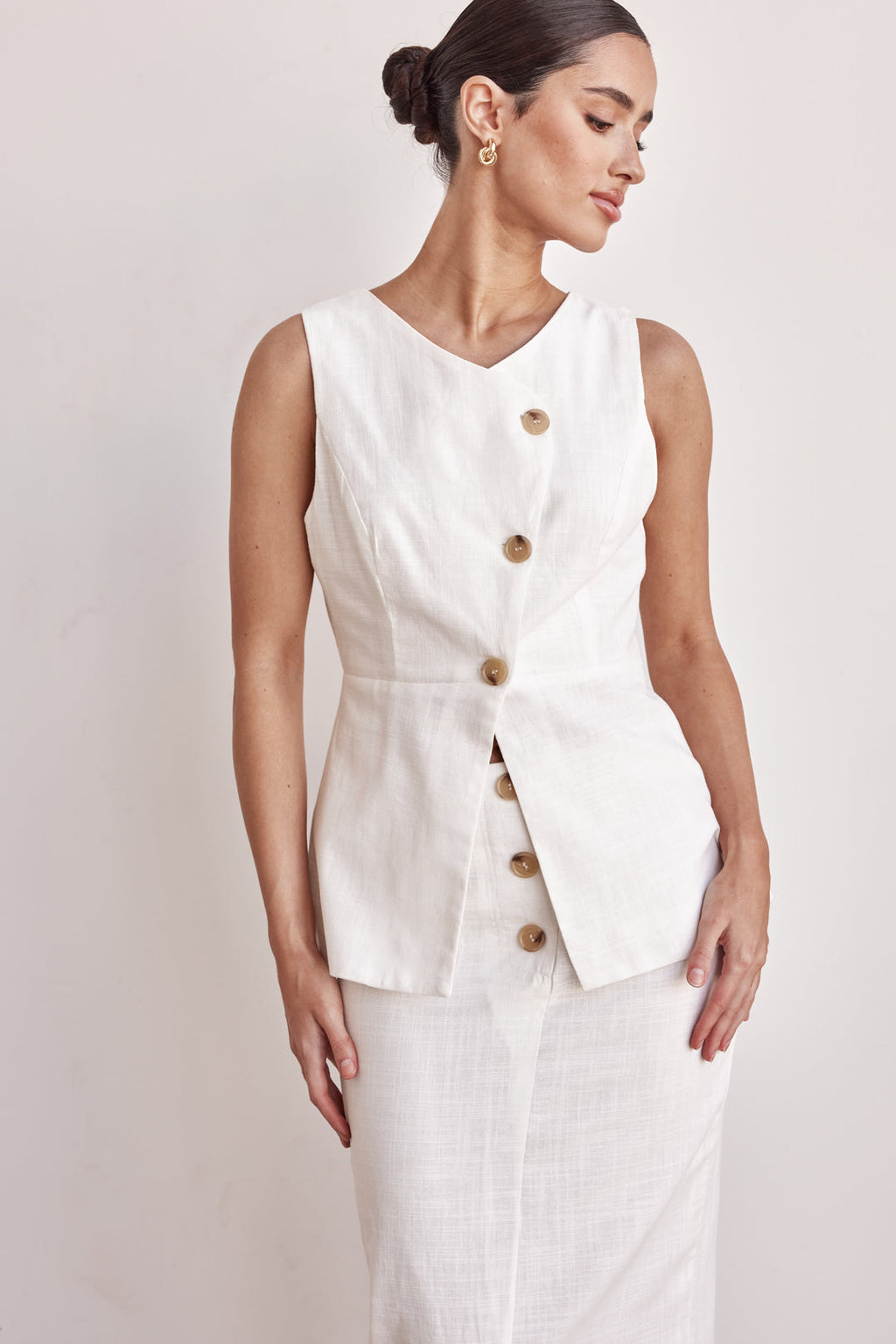 CELINE | Tailored Linen Vest